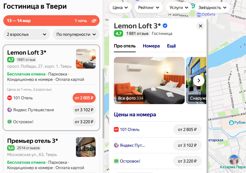 Обзор гостиницы Lemon Loft в Твери